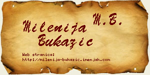 Milenija Bukazić vizit kartica